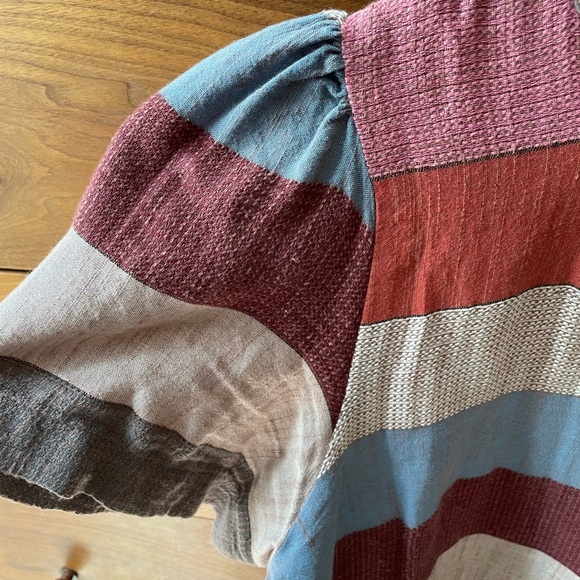 Ace&Jig puff sleeve cropped top - cute stripe colored - Picture 2 of 5